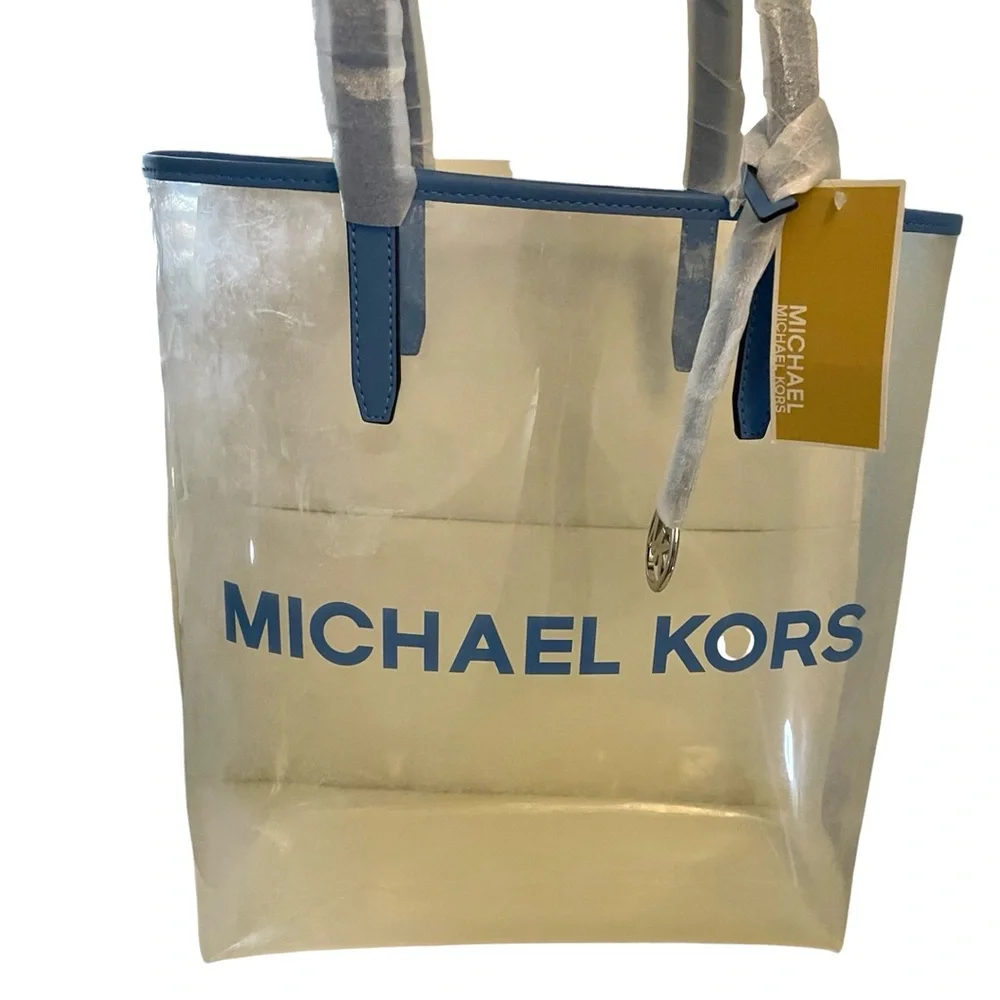 MICHAEL KORS LARGE CLEAR VINYL TOTE BAG - Picture 7 of 7